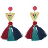 E-4500 New Fashion Gold Metal Thread Long Tassel Drop Earrings for Women Bohemian Party Fashion Jewelry