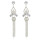 E-4499 2 Colors Luxury Fashion Silver Gold Metal Rhinestone Crystal of Jewelry Making Beaded Alloy Tassel Earrings