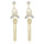 E-4499 2 Colors Luxury Fashion Silver Gold Metal Rhinestone Crystal of Jewelry Making Beaded Alloy Tassel Earrings