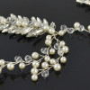 F-0478 Luxury Fashion Flowers Rhinestone Crystal Pearl Beads Hairband Bridal Wedding Women Hair Accessories Jewelry