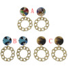 E-4504 3 Colors Fashion Gold Metal Round Acrylic Drop Earrings for Women Bohemian Wedding Party Accessories