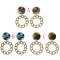 E-4504 3 Colors Fashion Gold Metal Round Acrylic Drop Earrings for Women Bohemian Wedding Party Accessories