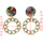E-4504 3 Colors Fashion Gold Metal Round Acrylic Drop Earrings for Women Bohemian Wedding Party Accessories