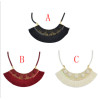 N-7007 3 Colors Bohemain Leather Chain Fringe Tassel Pendant Necklaces for Women Wedding Party Jewelry