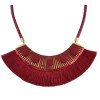 N-7007 3 Colors Bohemain Leather Chain Fringe Tassel Pendant Necklaces for Women Wedding Party Jewelry