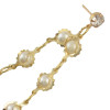 E-4503 Fashion Gold Plated Drop Earrings Rhinestone Pearl Long Chain Pendant Ball Fringe Earring