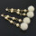 E-4503 Fashion Gold Plated Drop Earrings Rhinestone Pearl Long Chain Pendant Ball Fringe Earring