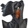 E-4507 2 Style New fashion Amber Pattern Circular Acrylic Long Drop Earrings Jewelry