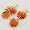 E-4507 2 Style New fashion Amber Pattern Circular Acrylic Long Drop Earrings Jewelry