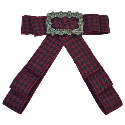 N-7009 Collar Bow-Cosplay Costume Dress up Collar Cape Women Detachable Cloth Rhinestone Bow Tie Satin Ribbon