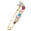 P-0394 3 Colors Rhinestone Gold Metal Butterfly Shape Brooches for Women Girl Party Scarf Jewelry