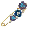 P-0396 3 Colors Rhinestone Alloy Fowers Brooches For Party Scarf Women Jewelry