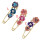 P-0396 3 Colors Rhinestone Alloy Fowers Brooches For Party Scarf Women Jewelry