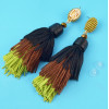 E-4518 New Fashion Gold Metal Thread Long Tassel Drop Earrings for Women Bohemian Party Fashion Jewelry