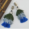 E-4518 New Fashion Gold Metal Thread Long Tassel Drop Earrings for Women Bohemian Party Fashion Jewelry