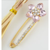 P-0397 3 Colors Flower Shape Rhinestone Brooches for Women Collar Lapel Pins Fashion Party Jewelry