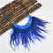 N-7022 Bohemia Feather Tassels Leather Rhinestone Elegant Women Necklace