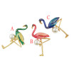 P-0398 3 Color Bird Enamel Brooches Women Metal Animal Brooch Pins Dress Jacket Pin Fashion Accessories