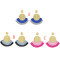 E-4511 Fashion Gold Metal Statement Drop Dangle Earring Acrylic Tassel Thread Long Earrings for Women Bridal Jewelry