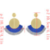 E-4511 Fashion Gold Metal Statement Drop Dangle Earring Acrylic Tassel Thread Long Earrings for Women Bridal Jewelry