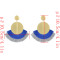 E-4511 Fashion Gold Metal Statement Drop Dangle Earring Acrylic Tassel Thread Long Earrings for Women Bridal Jewelry