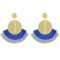 E-4511 Fashion Gold Metal Statement Drop Dangle Earring Acrylic Tassel Thread Long Earrings for Women Bridal Jewelry