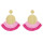 E-4511 Fashion Gold Metal Statement Drop Dangle Earring Acrylic Tassel Thread Long Earrings for Women Bridal Jewelry