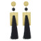 E-4519 New Fashion 6Colors Gold Plated Alloy Crystal Thread tassel pendant Earrings