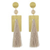 E-4519 New Fashion 6Colors Gold Plated Alloy Crystal Thread tassel pendant Earrings