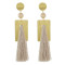 E-4519 New Fashion 6Colors Gold Plated Alloy Crystal Thread tassel pendant Earrings