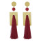 E-4519 New Fashion 6Colors Gold Plated Alloy Crystal Thread tassel pendant Earrings