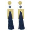 E-4519 New Fashion 6Colors Gold Plated Alloy Crystal Thread tassel pendant Earrings