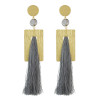 E-4519 New Fashion 6Colors Gold Plated Alloy Crystal Thread tassel pendant Earrings