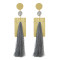 E-4519 New Fashion 6Colors Gold Plated Alloy Crystal Thread tassel pendant Earrings