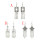 E-4520 Bohemian 3 Styles Vintage Silver Alloy Fringe Charm Geometry Hollow Parttren Musical Notation Rhombus Earring for Women