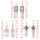 E-4520 Bohemian 3 Styles Vintage Silver Alloy Fringe Charm Geometry Hollow Parttren Musical Notation Rhombus Earring for Women