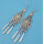 E-4509 Vintage Style Silver Alloy Carved Flower Geometric Tassel Fish Hoop Earrings