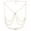 N-7016 Sexy Bikini Bralette Chain Harness Necklace Crossover Body Bra Chain for Women
