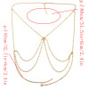 N-7016 Sexy Bikini Bralette Chain Harness Necklace Crossover Body Bra Chain for Women
