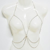 N-7016 Sexy Bikini Bralette Chain Harness Necklace Crossover Body Bra Chain for Women