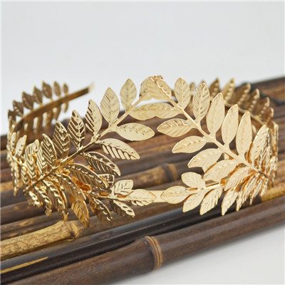 F-0480 2 Style New Fashion Gold Plated Alloy Hairband Leaf Shape Hair Jewelry