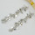 E-4525 Korean Style Silver Metal Personality Earrings Stars Shaped Sheet Tassel Pendant Drop Dangle Earring