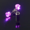 E-4527 New Fashion personality Silver Plated Alloy Crystal luminous Earrings