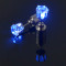 E-4527 New Fashion personality Silver Plated Alloy Crystal luminous Earrings