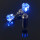 E-4527 New Fashion personality Silver Plated Alloy Crystal luminous Earrings