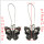 E-4528 Bohemian Silver Metal Butterfly Shape Craved Human Skeleton Drop Earrings for Women Fashion Jewelry