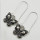 E-4528 Bohemian Silver Metal Butterfly Shape Craved Human Skeleton Drop Earrings for Women Fashion Jewelry