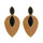 E-4532 3 Colors Water Drop Shape Wood Stripes Acrylic Elegant Earrings Women Jewelry