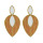 E-4532 3 Colors Water Drop Shape Wood Stripes Acrylic Elegant Earrings Women Jewelry