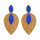 E-4532 3 Colors Water Drop Shape Wood Stripes Acrylic Elegant Earrings Women Jewelry